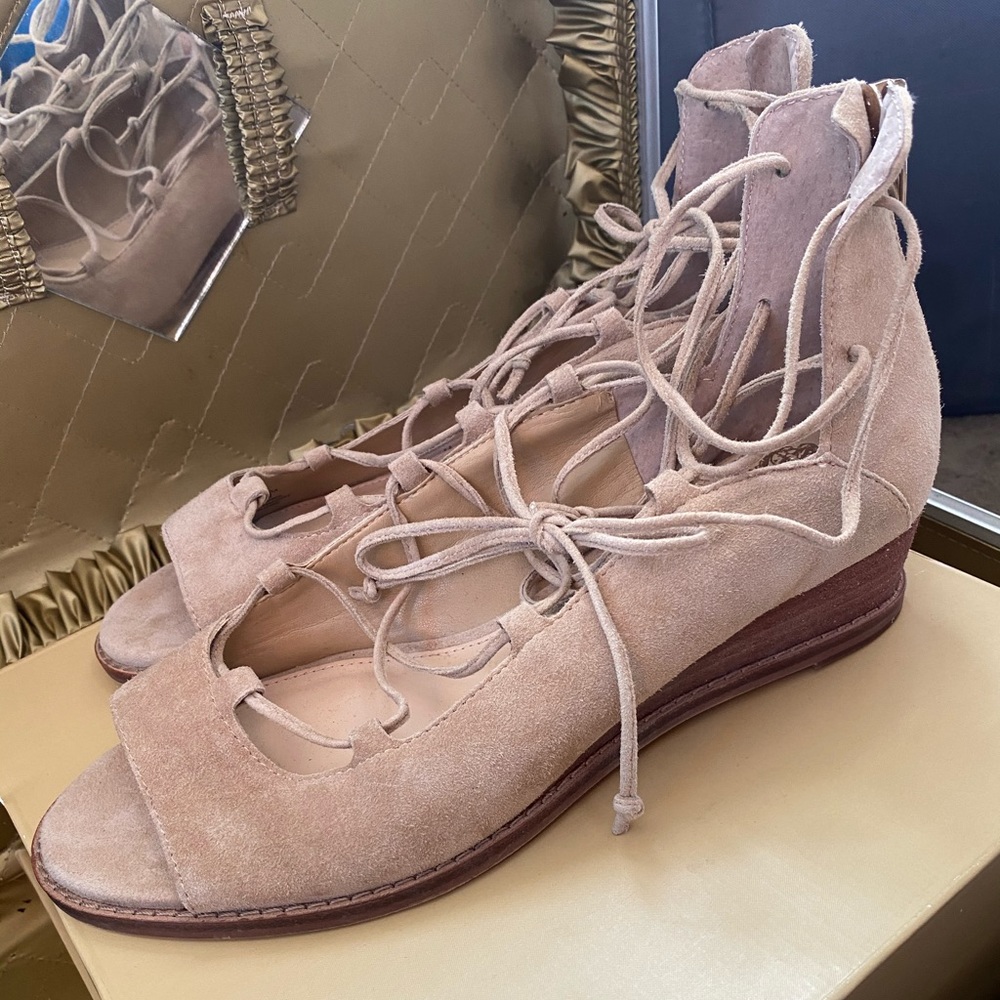 Vince Camuto suede lace up sandal